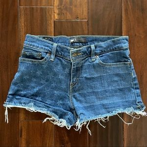 Levi's Jean Shorts w/ Stars and Stripes Print Size 6